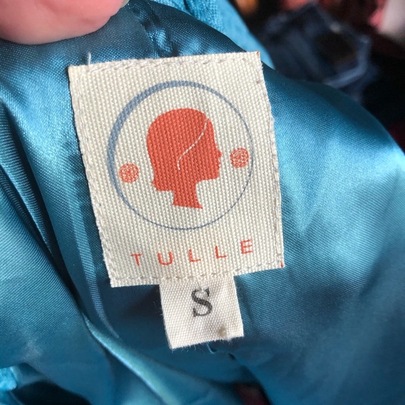 Tulle teal lightweight peacoat junior size Small - Picture 5 of 7